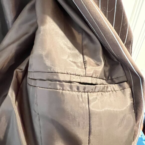 Caslon Brown Pinstripe Pant Suit – Jacket 14 / Pants 16 - Picture 11 of 16